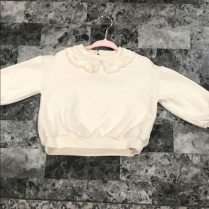 Zara baby girl Peter Pan colar sweater size 9-12 m